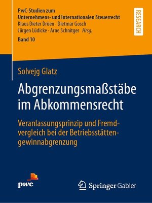 cover image of Abgrenzungsmaßstäbe im Abkommensrecht